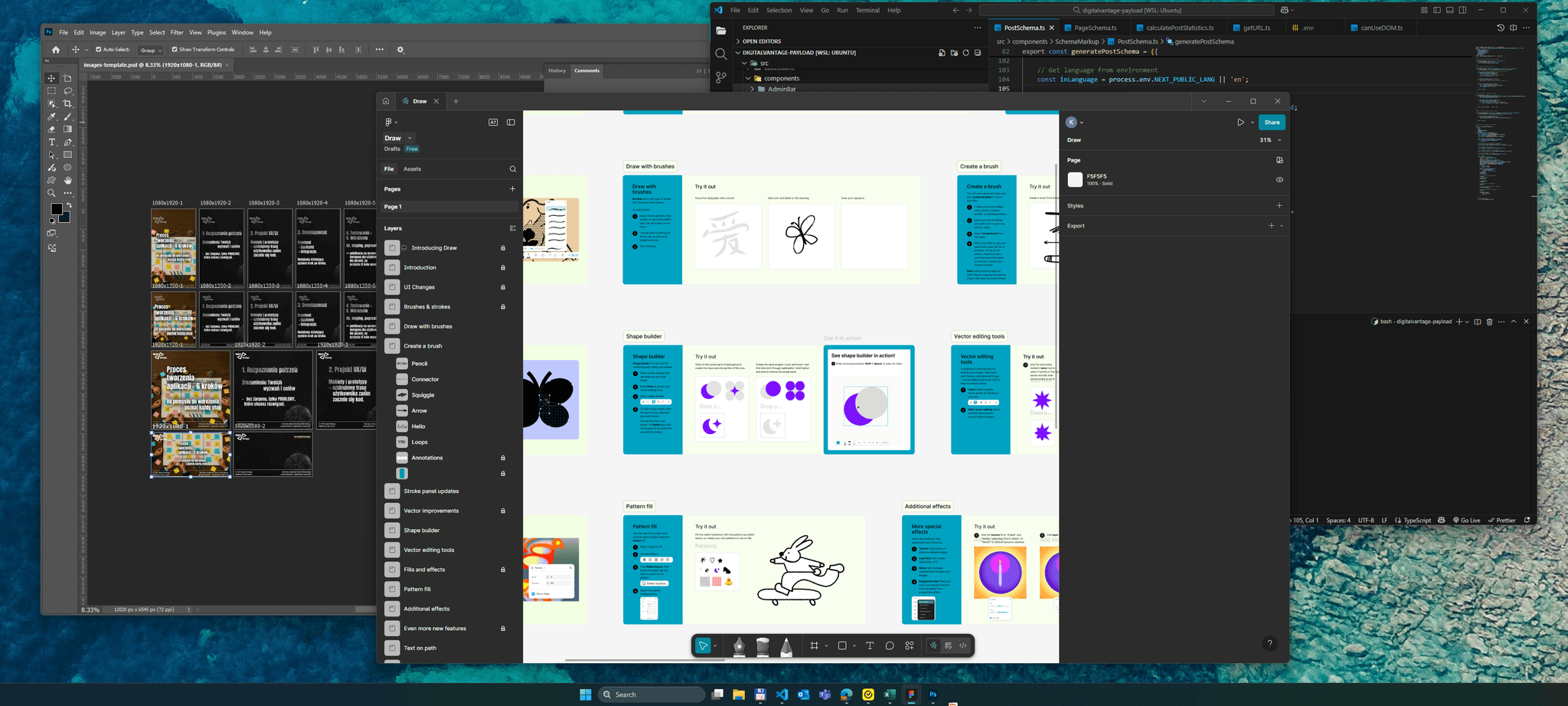 Proces projektowania aplikacji (Figma screen)